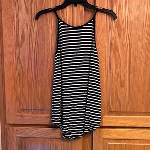 Black and White Striped Tank Top